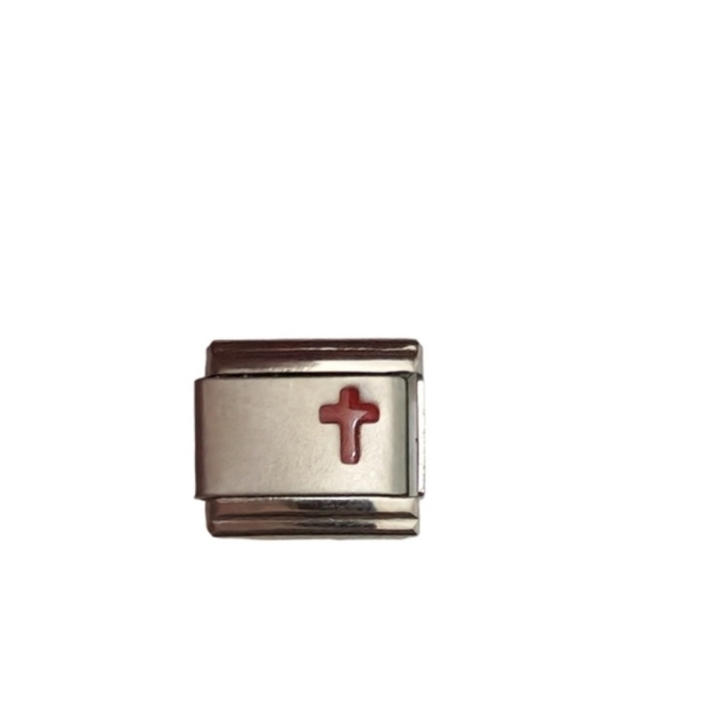 Italian‎ Charmlink for Italian Charm Bracelet Red Cross 9mm